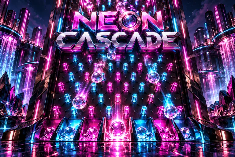 Neon Cascade — plinko game artwork
